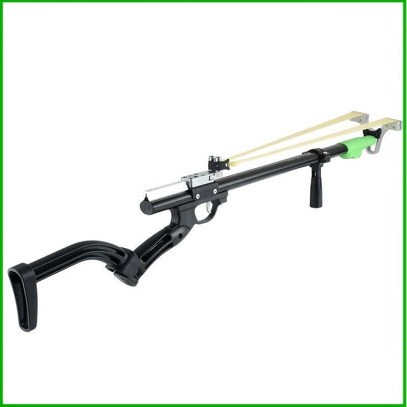 Sports Shooting Long Pole Foldable Slingshot, Outdoor Hunting Slingshot, Powerful Slingshot Set