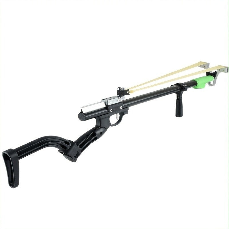 Sports Shooting Long Pole Foldable Slingshot, Outdoor Hunting Slingshot, Powerful  Slingshot Set
