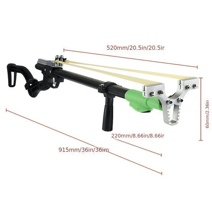 Sports Shooting Long Pole Foldable Slingshot, Outdoor Hunting Slingshot, Powerful  Slingshot Set
