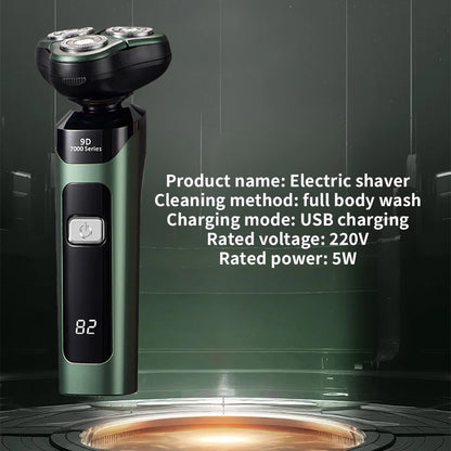 Electric Shavers for Men Portable Power Display 3D Floating Blade Full