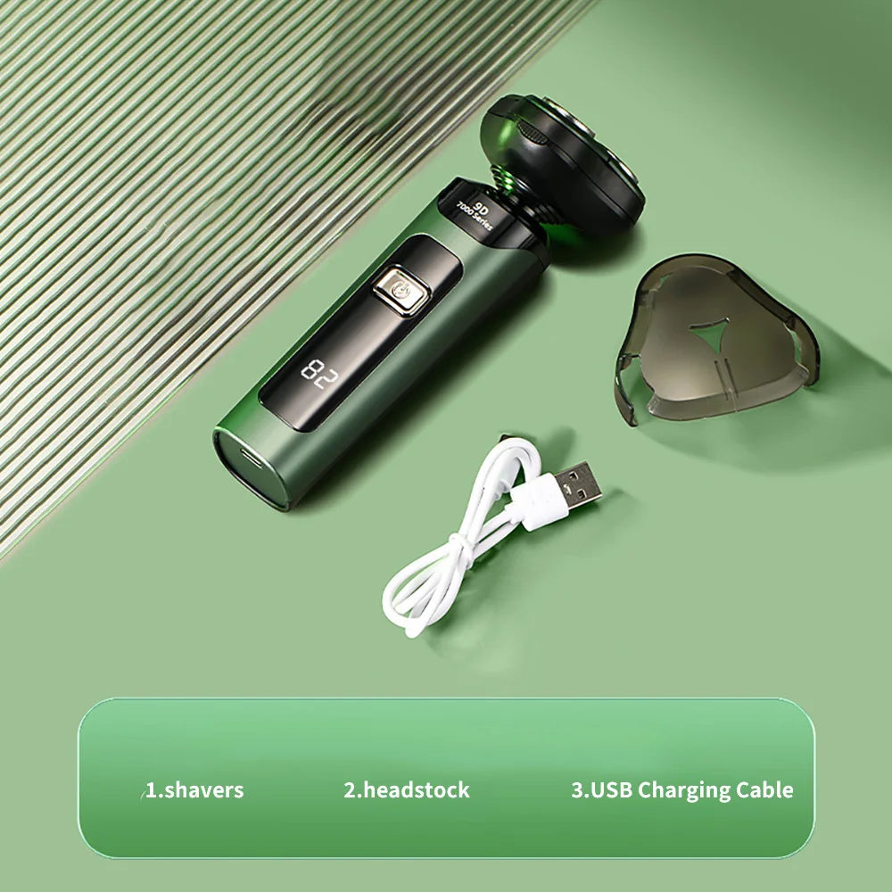 Electric Shavers for Men Portable Power Display 3D Floating Blade Full