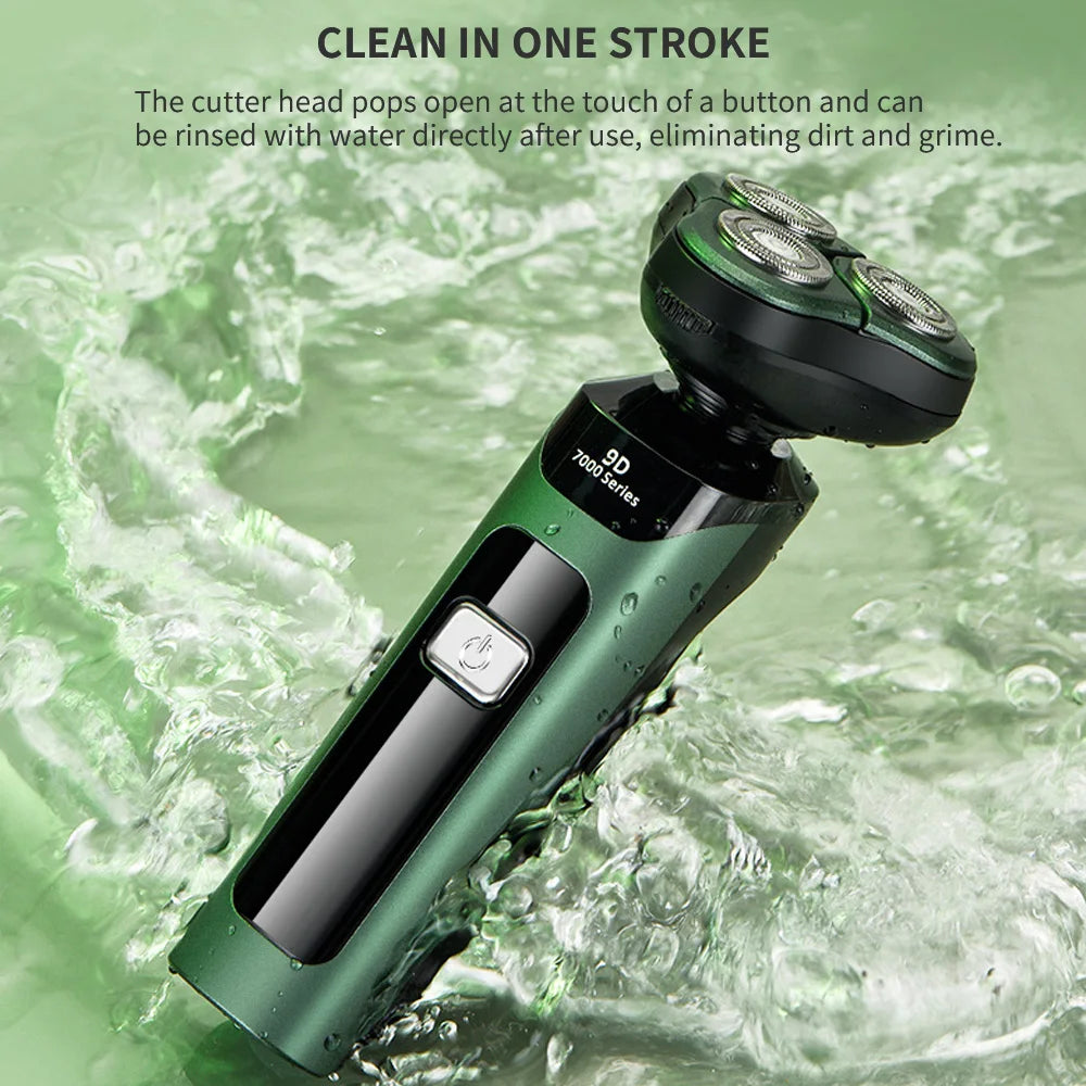 Electric Shavers for Men Portable Power Display 3D Floating Blade Full