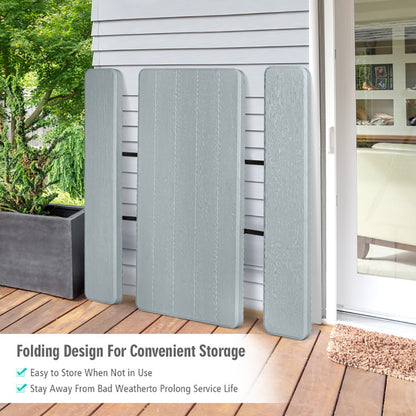 Indoor And Outdoor Folding Picnic Table Bench Set With Wood-like Texture