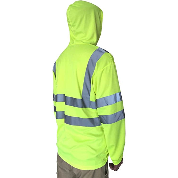 Long-Sleeve Safety Construction Work Reflective Hoodie
