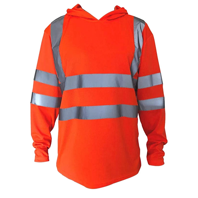 Long-Sleeve Safety Construction Work Reflective Hoodie
