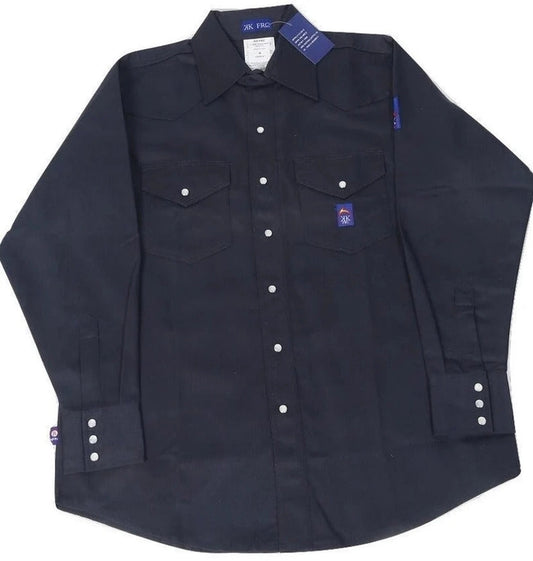 Men's KK Fire Retardant Navy Shirt W/Snaps